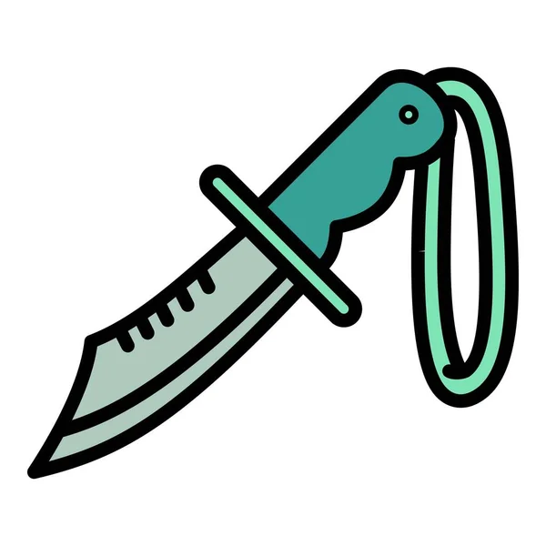 Snorkeling knife icon, outline style — Stock Vector