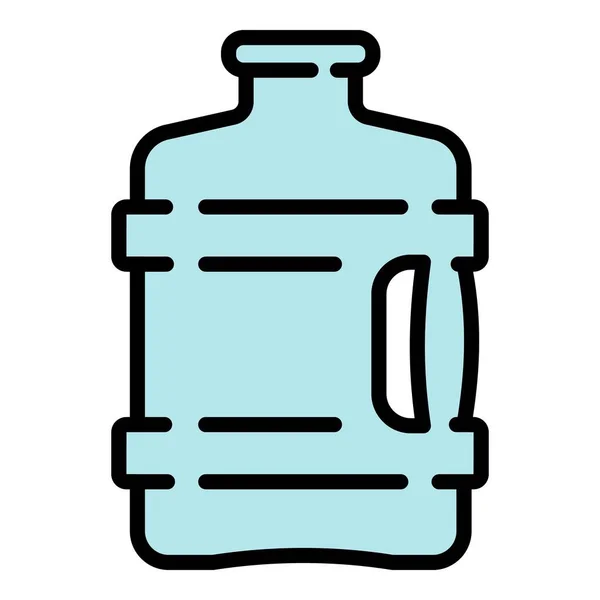 Empty water bottle icon, outline style — Stock Vector