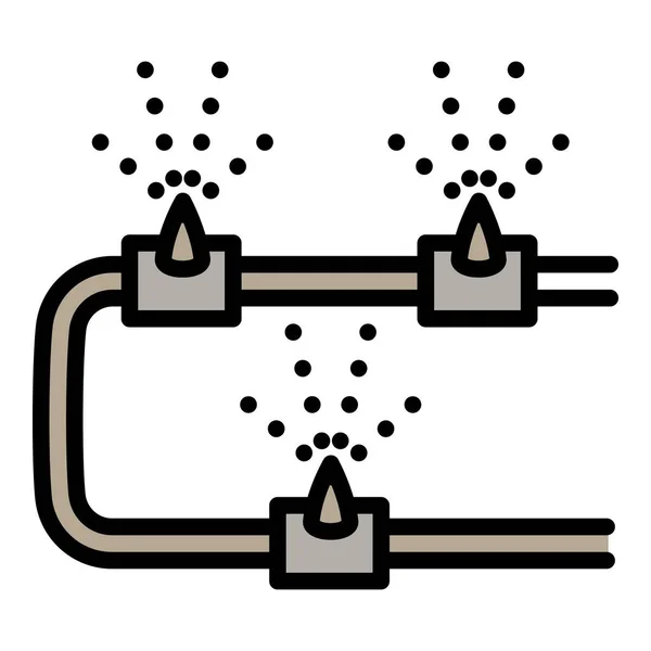 Icono de manguera de riego aspersor, estilo de contorno — Archivo Imágenes Vectoriales