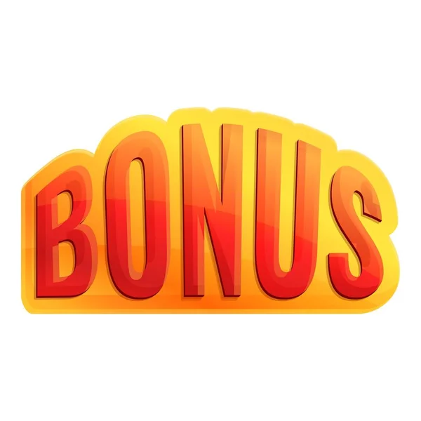 Bonus big letters icon, cartoon style — Stock Vector