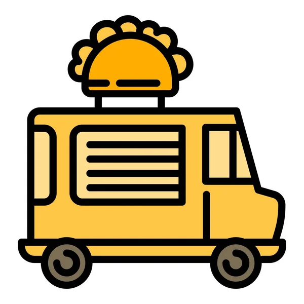 Foodtruck-Ikone, Outline-Stil — Stockvektor