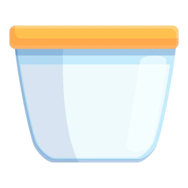 Baby milk pot icon, cartoon style — Stock Vector