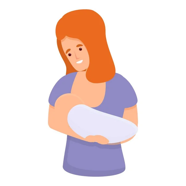 医用母乳喂养图标，卡通风格 — 图库矢量图片