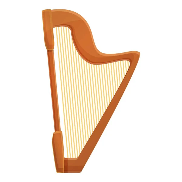 Ierse harp icoon, cartoon stijl — Stockvector