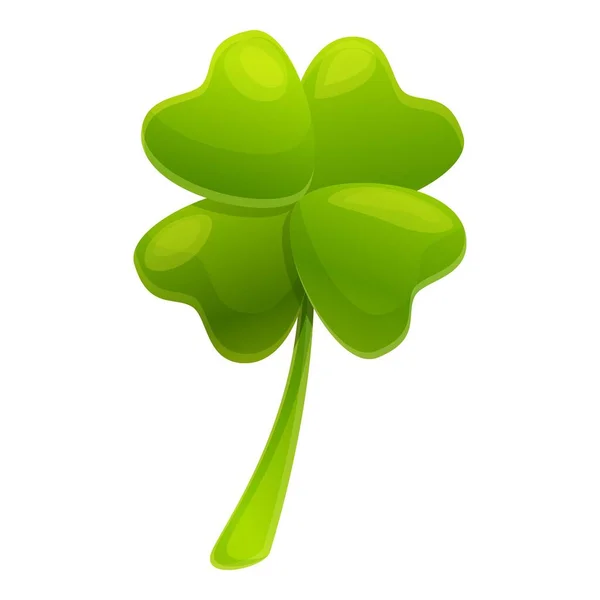 Icona pianta fortunata irlandese, stile cartone animato — Vettoriale Stock