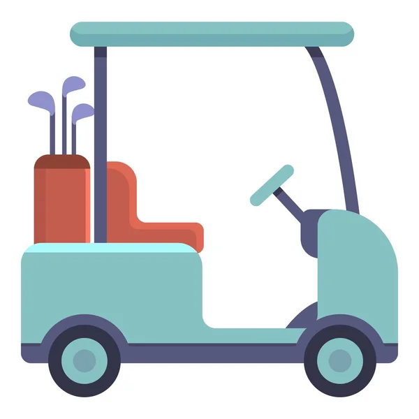 Icono de carrito de golf de lujo, estilo de dibujos animados — Vector de stock