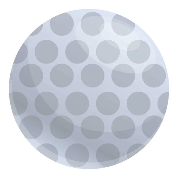Ikona tečkovaný golfový míček, kreslený styl — Stockový vektor