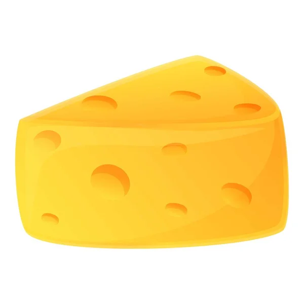 Icono de queso de cabra, estilo de dibujos animados — Vector de stock