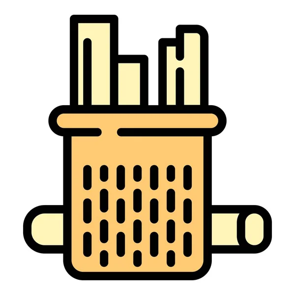 Architect pencils icon, outline style — Stock Vector