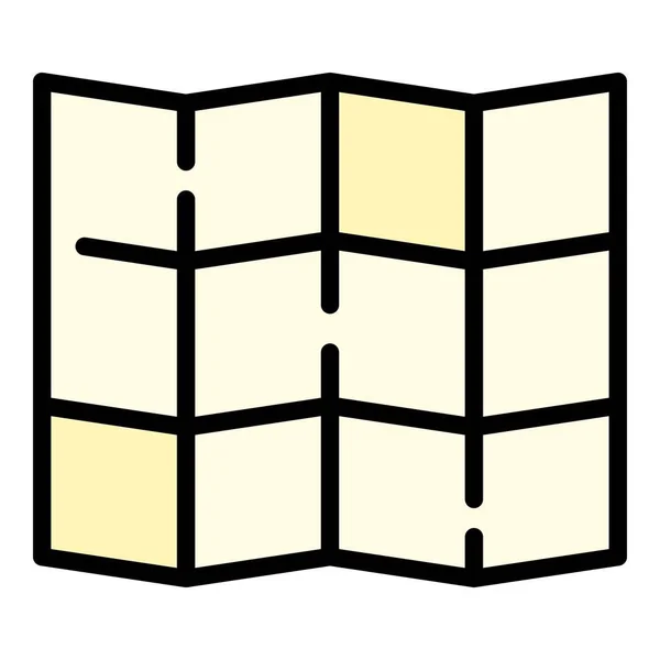 Architetto icona del piano di carta, stile contorno — Vettoriale Stock