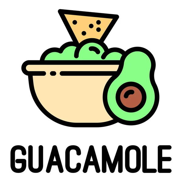 Icono de Guacamole, estilo de esquema — Vector de stock