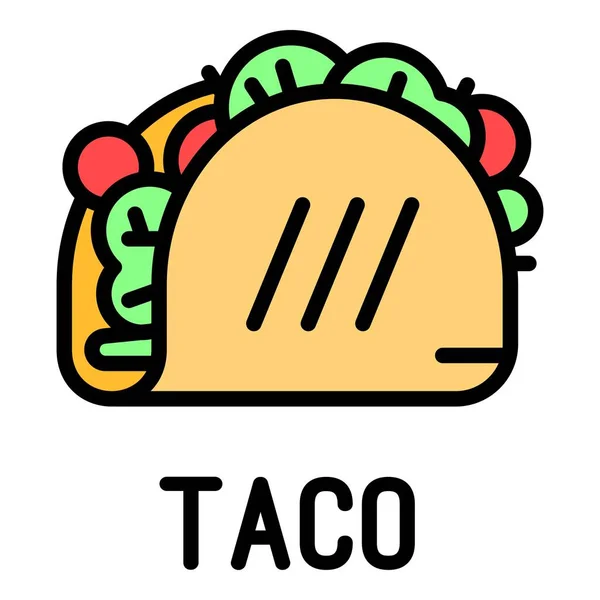 Taco ikon, skissera stil — Stock vektor
