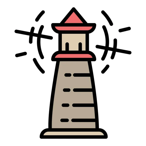 Radar-Leuchtturm-Symbol, Umrissstil — Stockvektor