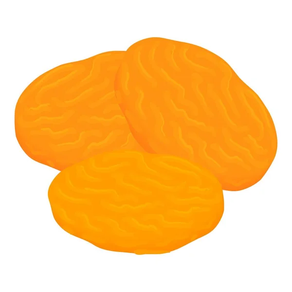 Apricot seed icon, isometric style — Stock Vector