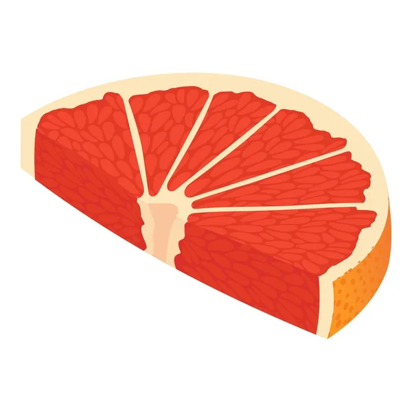 Řez Grapefruit ikona, izometrický styl — Stockový vektor