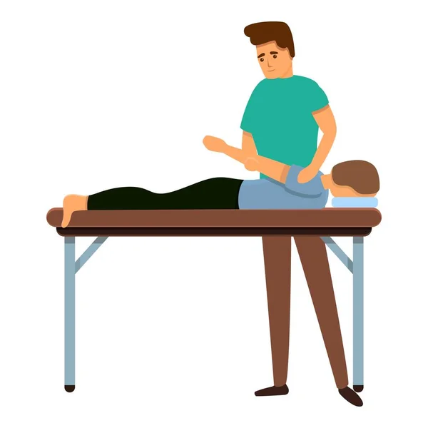 Man masseur icoon, cartoon stijl — Stockvector