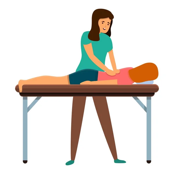 Icona massaggiatore spinale, stile cartone animato — Vettoriale Stock