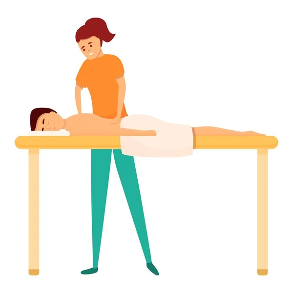Icône masseur manuel, style dessin animé — Image vectorielle