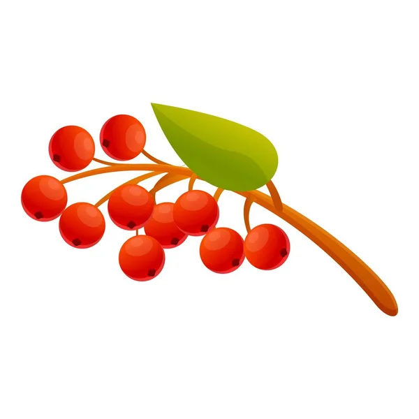 Icône de la nourriture Rowan, style dessin animé — Image vectorielle