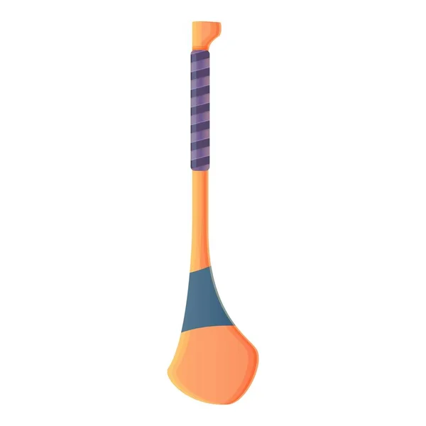 Hurling icono palo de madera, estilo de dibujos animados — Vector de stock