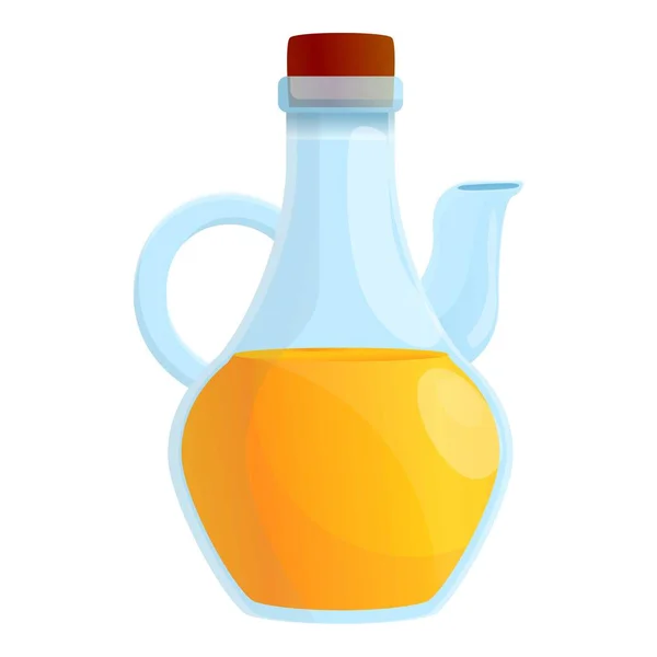 Grecia icono de la jarra de aceite, estilo de dibujos animados — Vector de stock