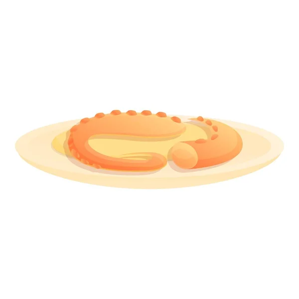 Grecia pulpo marino icono, estilo de dibujos animados — Vector de stock