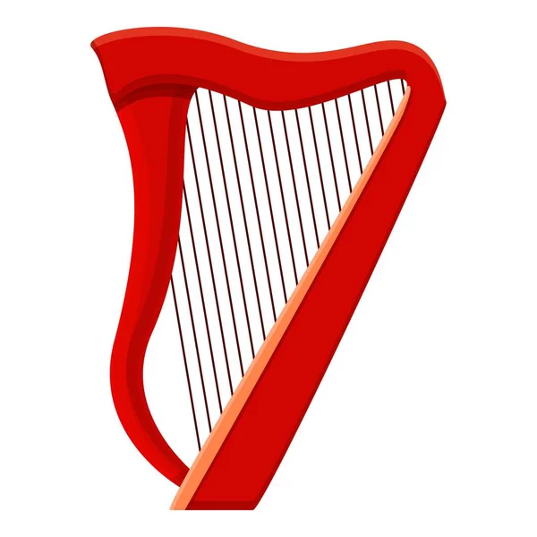 Melody harp icon, cartoon style — Stock Vector