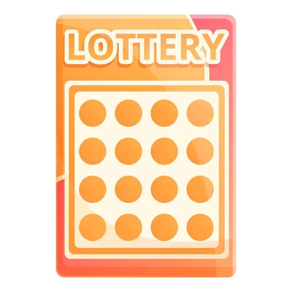 Loterij geluk icoon, spotprent stijl — Stockvector