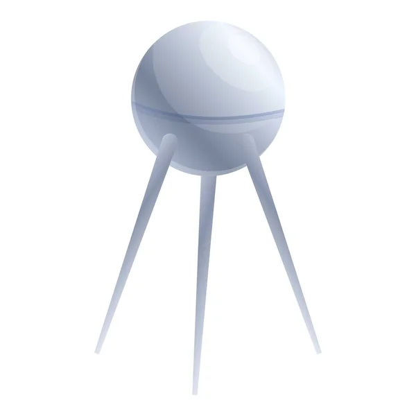 Espacio esfera satélite icono, estilo de dibujos animados — Vector de stock