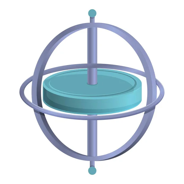 Axis giroscopio icono, estilo de dibujos animados — Vector de stock