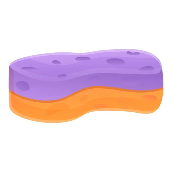Ícone de pano de esponja de banho, estilo cartoon —  Vetores de Stock