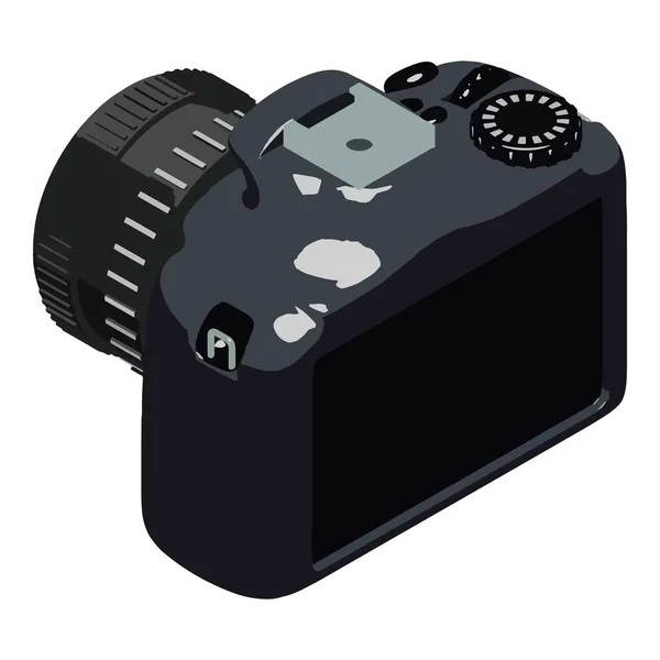 Ícone de câmera de vídeo, estilo isométrico — Vetor de Stock