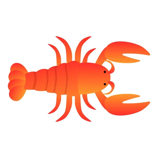 Top view lobster icon, cartoon style — Stock Vector