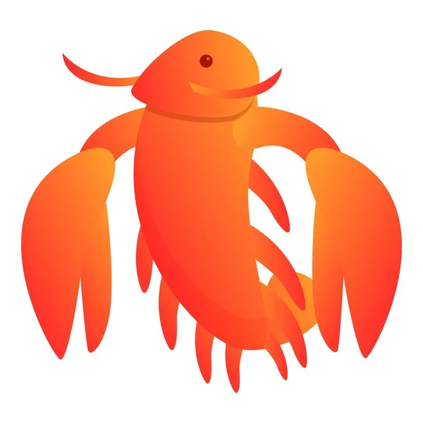 Икона омаров океана, стиль мультфильма — стоковый вектор
