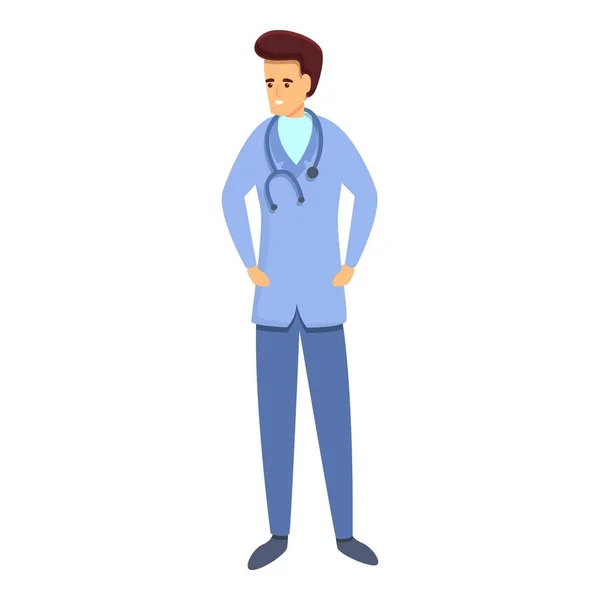 Stethoscoop arts verpleeghuis icoon, cartoon stijl — Stockvector