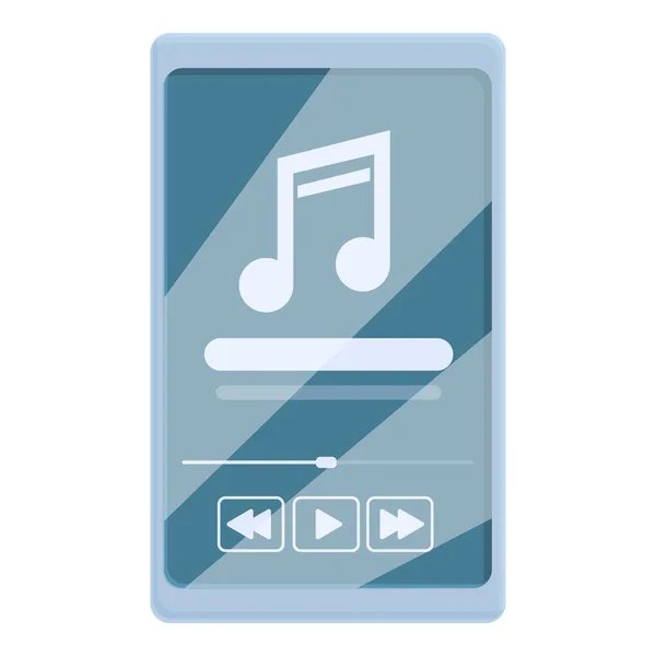 Playlist Handy-Ikone, Cartoon-Stil — Stockvektor