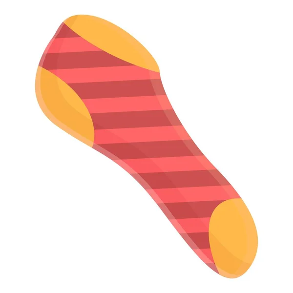 Çizgili çorap ikonu, çizgi film tarzı — Stok Vektör