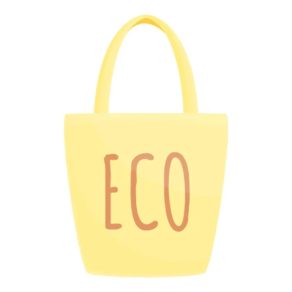 Mercato eco bag icona, stile cartone animato — Vettoriale Stock
