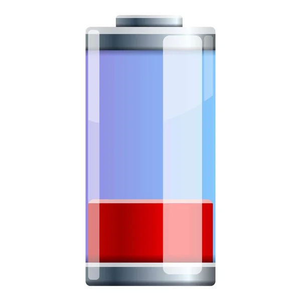 Weinig batterij pictogram, cartoon stijl — Stockvector