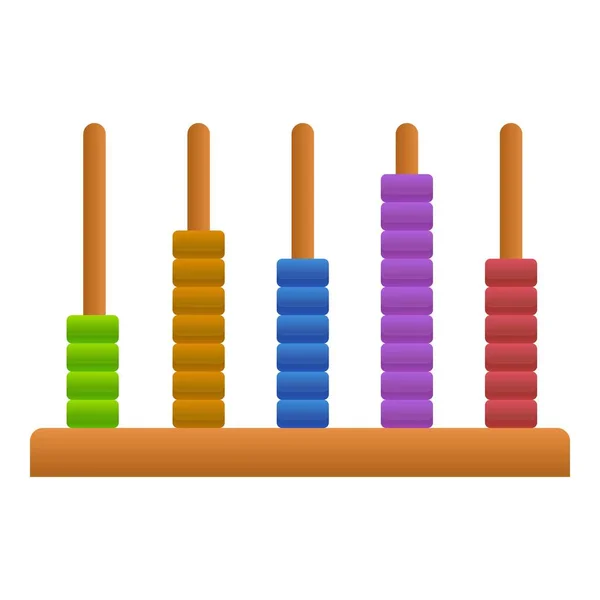 Kid abacus icon, cartoon style — Stock Vector