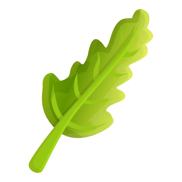 Icono de comida de rúcula, estilo de dibujos animados — Vector de stock