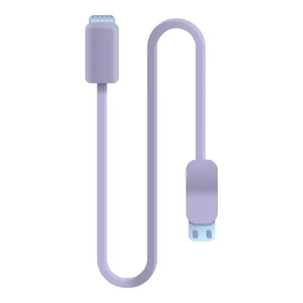 Icône chargeur USB, style dessin animé — Image vectorielle