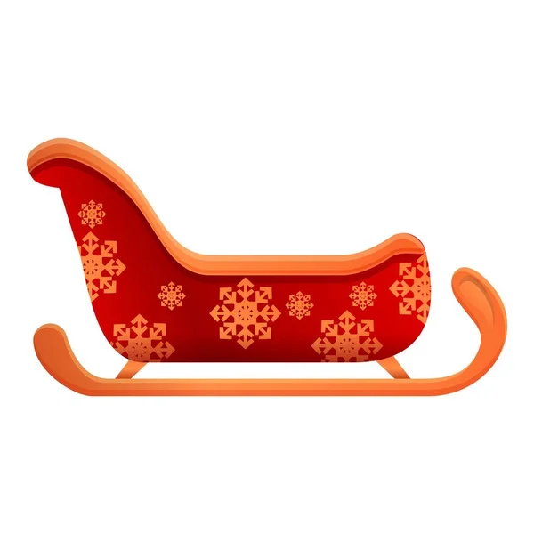 Christmas sleigh icon, cartoon style — Stock Vector