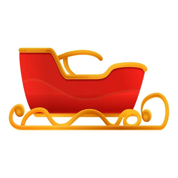 Icono de trineo de Navidad, estilo de dibujos animados — Vector de stock