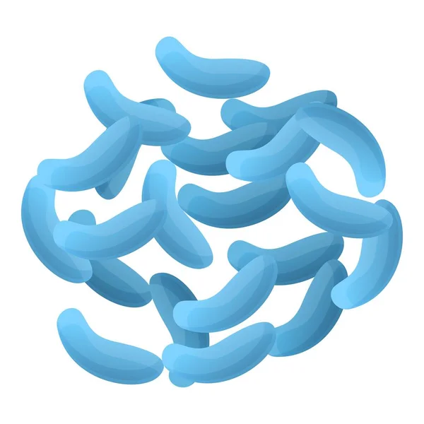 Ícone probiótico azul, estilo cartoon — Vetor de Stock