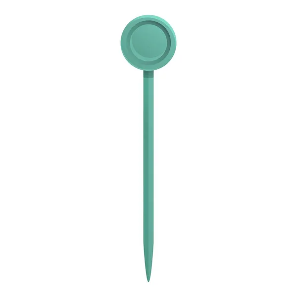 Green toothpick icon, cartoon style — Stock Vector