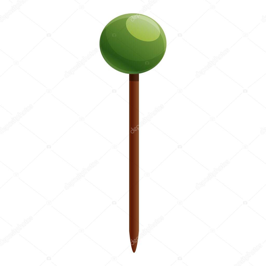 Toothpick icon, cartoon style