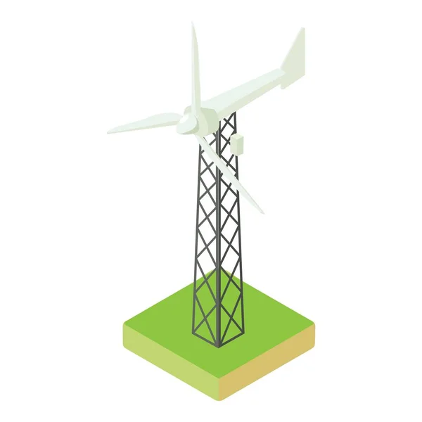 Symbol für Windkraftanlagen, isometrischer Stil — Stockvektor