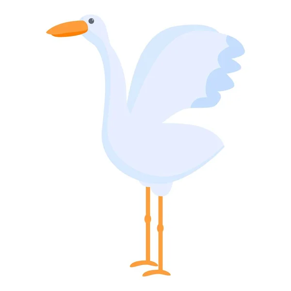 Stork秋季图标，卡通风格 — 图库矢量图片