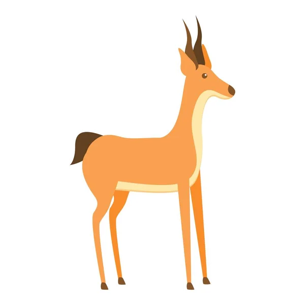 Ícone de gazela Oryx, estilo cartoon — Vetor de Stock
